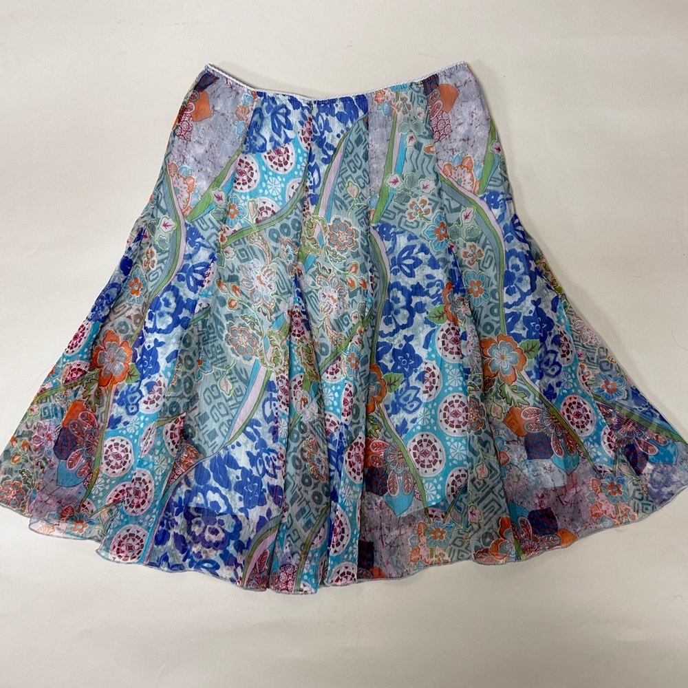 Glamour Multicolor Floral A-Line Skirt